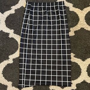 Black and White Checkered Skirt